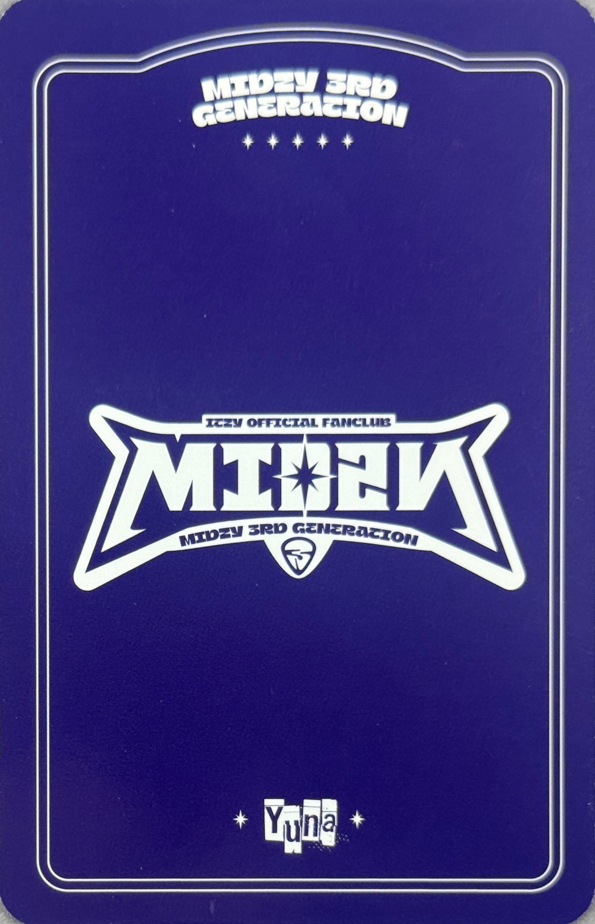 Yuna ITZY photocard back side - Photocards