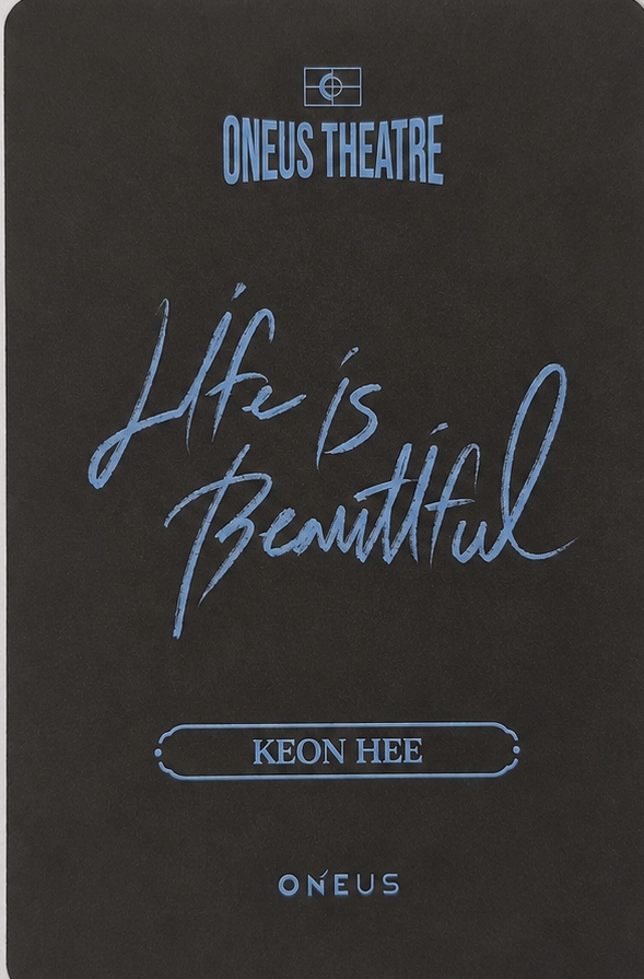 Keonhee ONEUS photocard back side - Life is Beautiful - Photocard