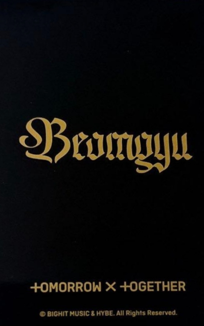 Beomgyu TXT photocard back side - Photocard