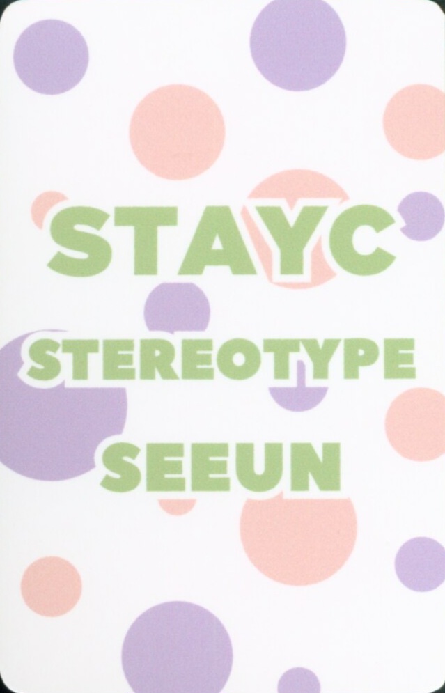 Seeun STAYC photocard back side - Online