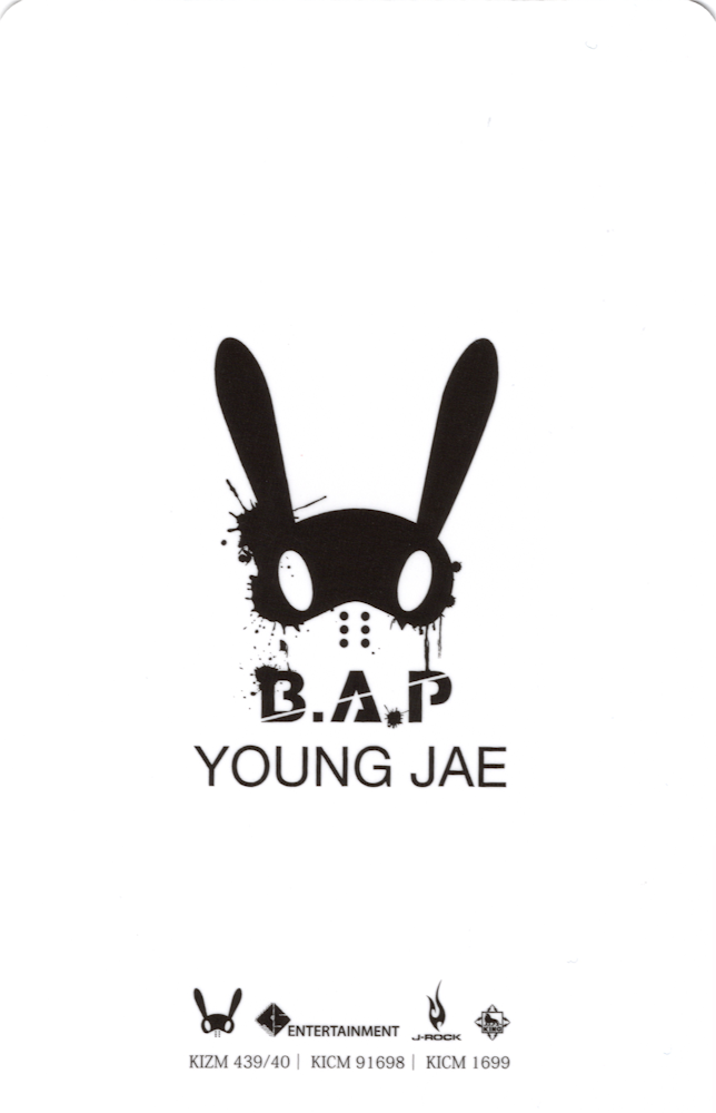 Youngjae B.A.P photocard back side - Photocard