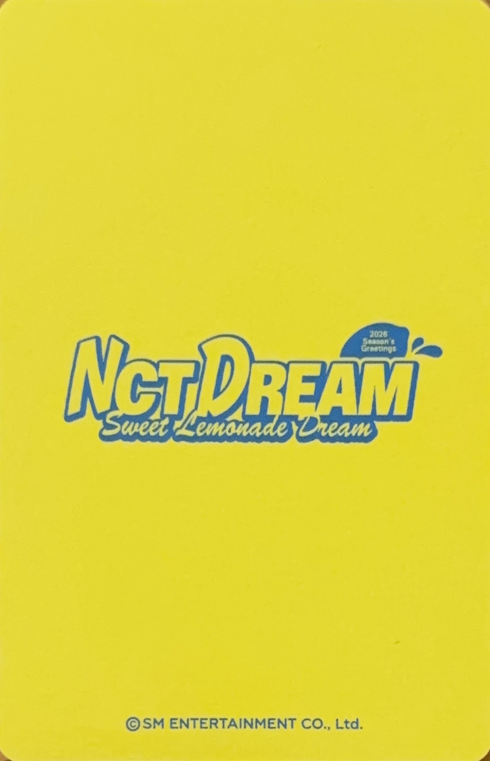 Renjun NCT DREAM photocard back side - SM Store - Preorder