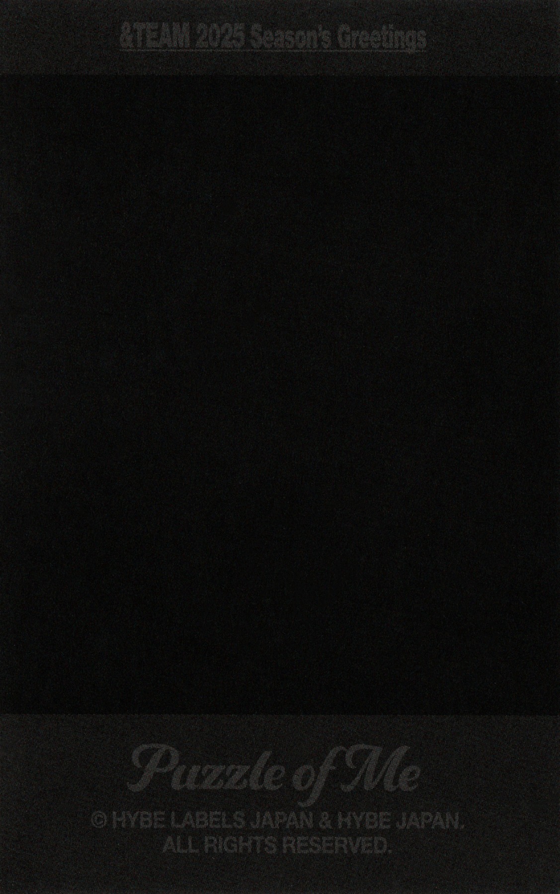 K &TEAM photocard back side - Polaroid Photocard Set