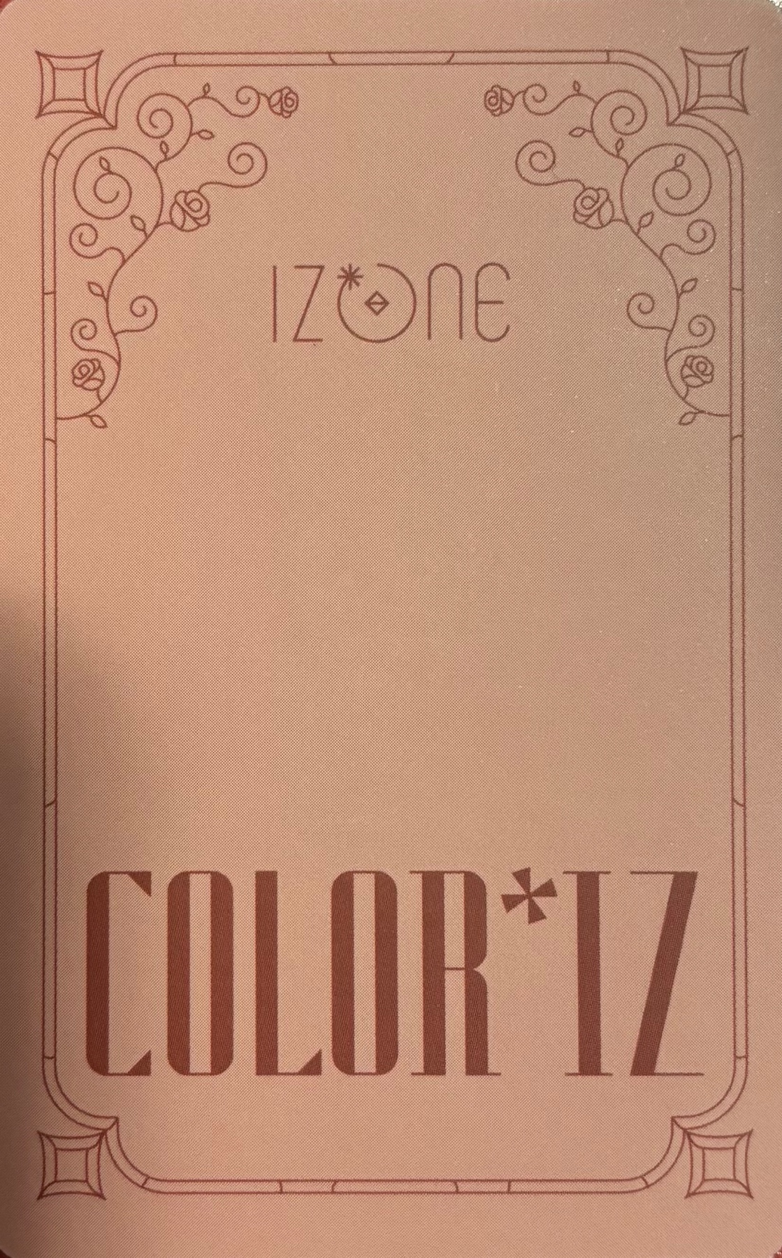 Yena IZ*ONE photocard back side - Rose Version Photocard