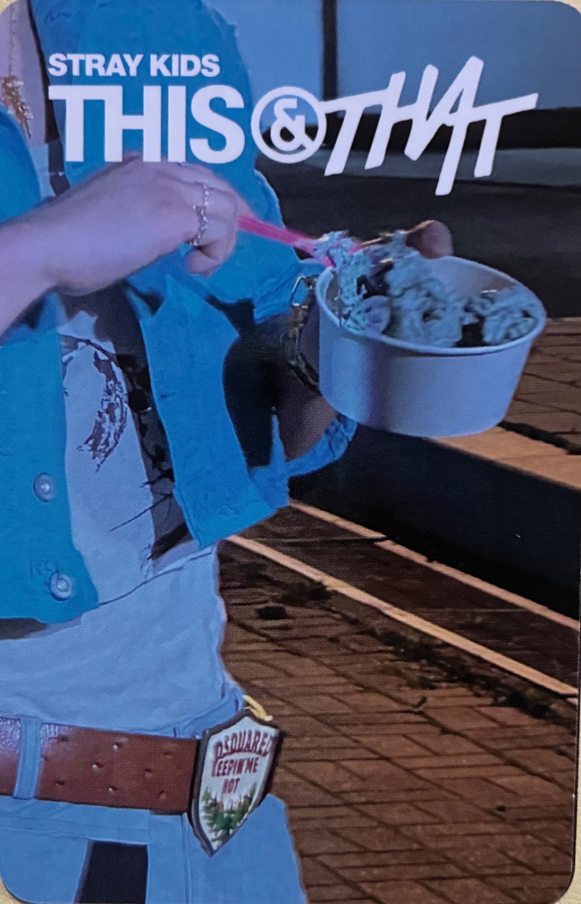 Changbin Stray Kids photocard back side - Pre-Order Benefit