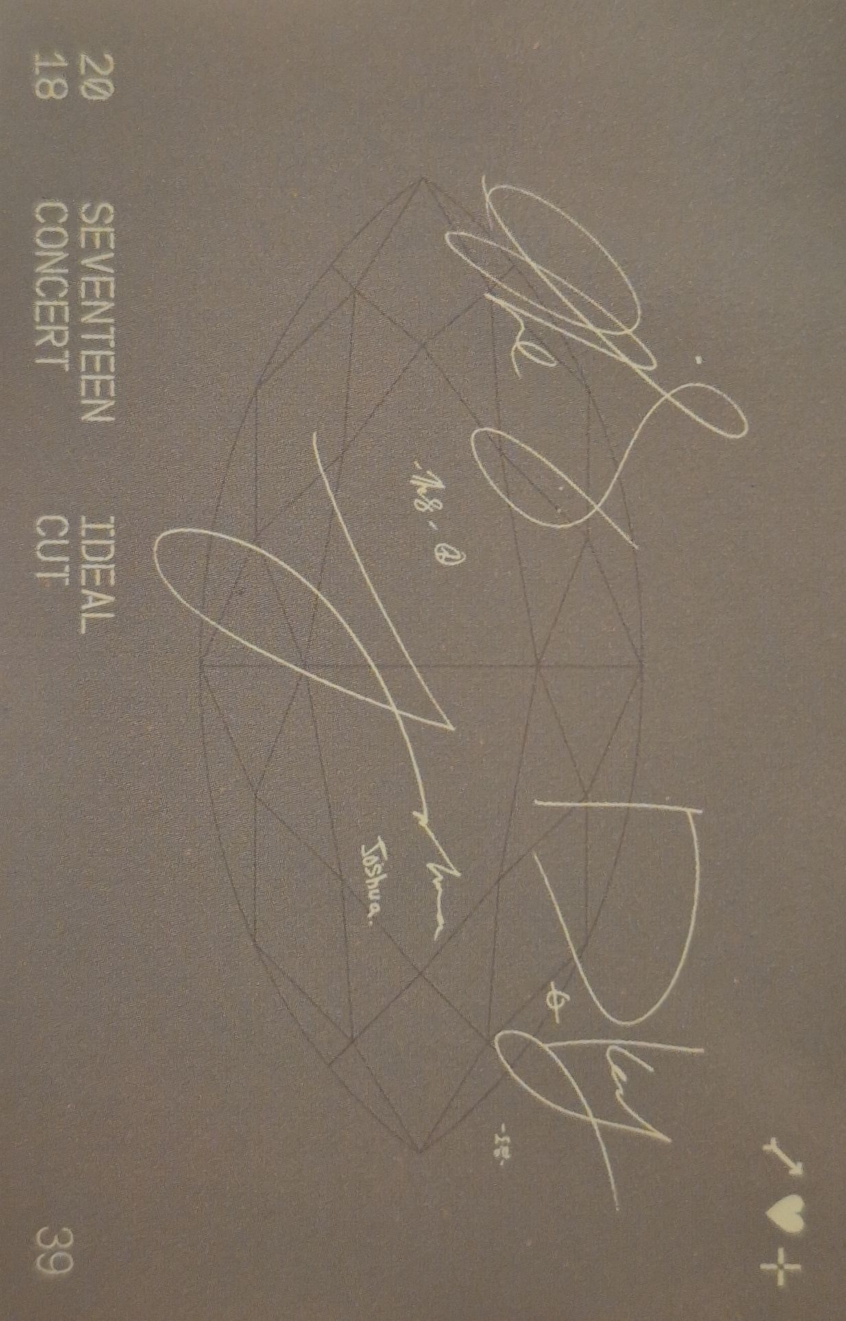 The8, Joshua & DK SEVENTEEN photocard back side - Trading Card