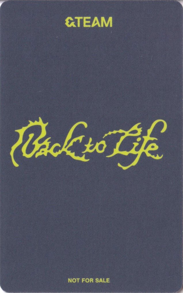 Maki &TEAM photocard back side - Preorder Benefit