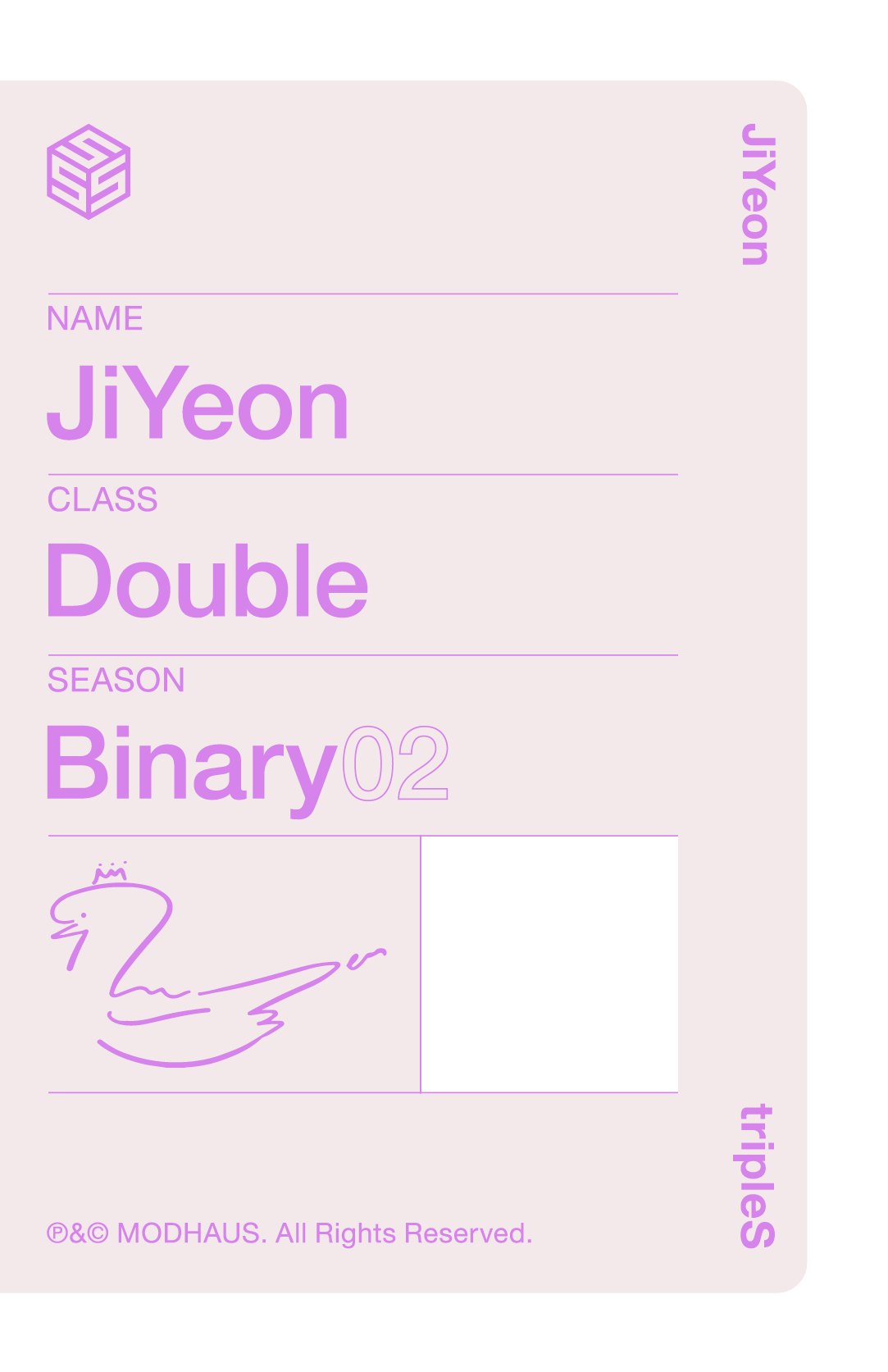 Jiyeon tripleS photocard back side - Double Class Objekt