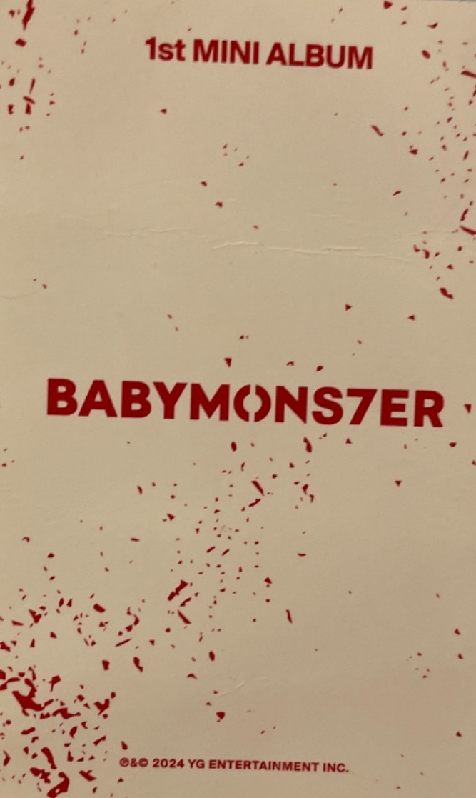 Ahyeon BABYMONSTER photocard back side - Selfie Photocards