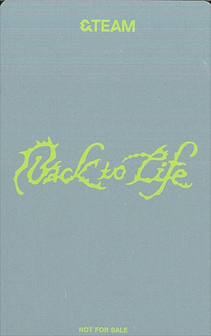 Nicholas &TEAM photocard back side - Special Fansign Benefit