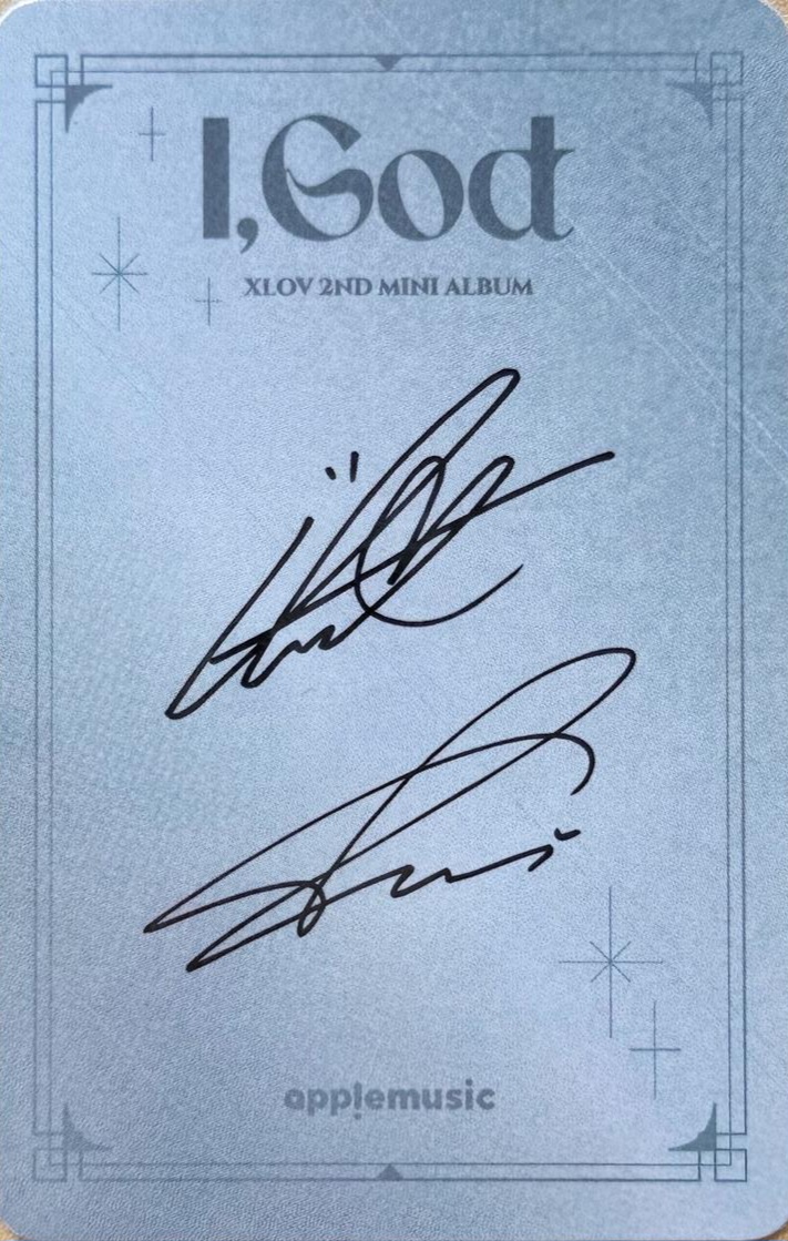 Hyun XLOV photocard back side - Preorder Unit Benefit