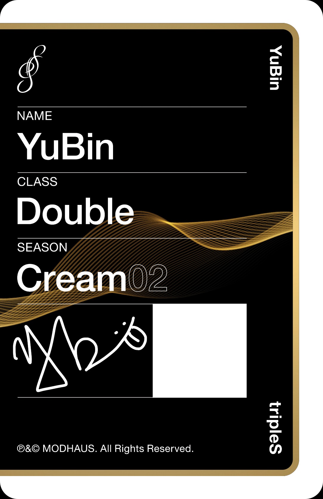 Yubin tripleS photocard back side - Double Class Objekt