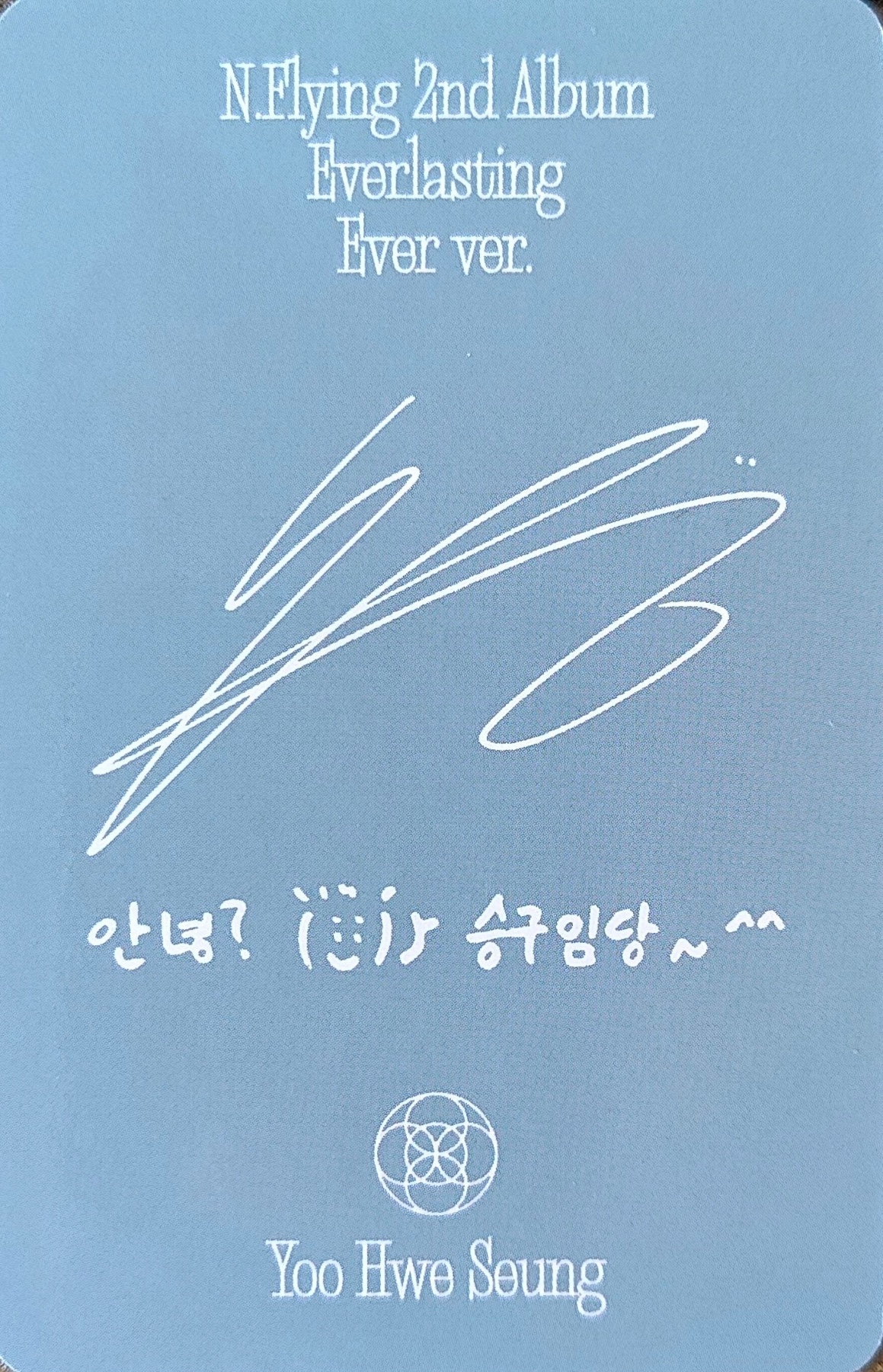 Hweseung N.Flying photocard back side - Selfie Photocard
