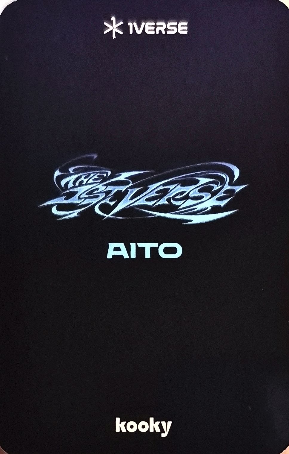 Aito 1VERSE photocard back side - Washington Benefit