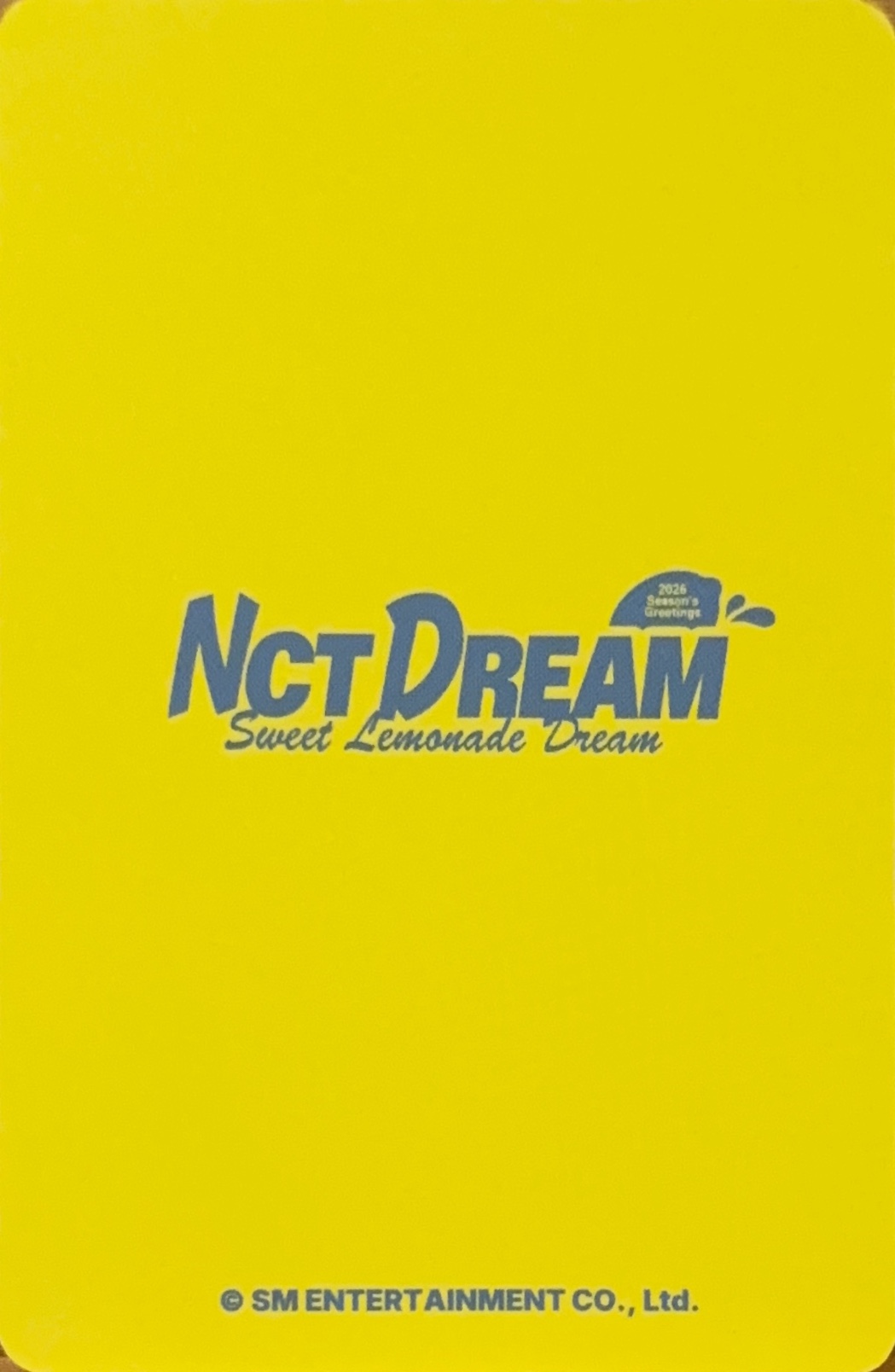 Jisung NCT DREAM photocard back side - MD Trading Card B