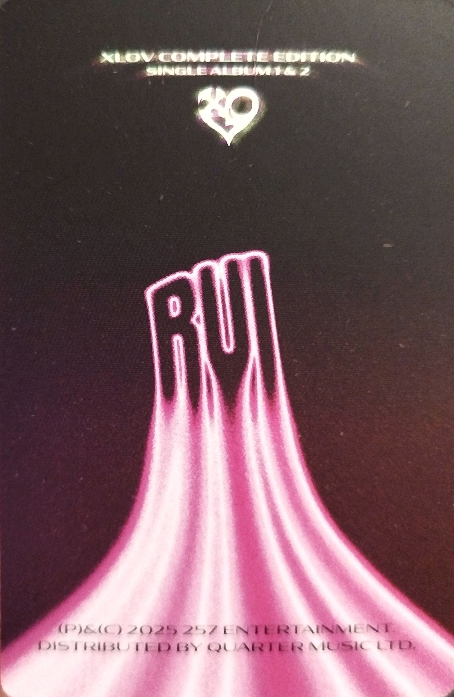 Rui XLOV photocard back side - Selfie Photocard