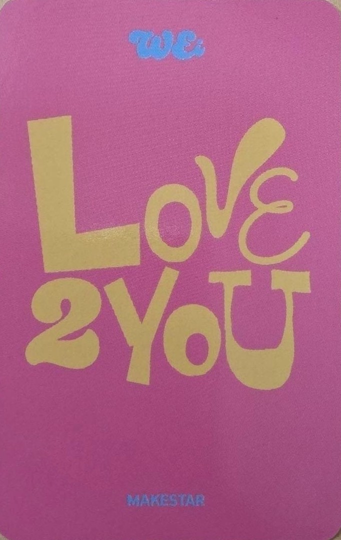 Yooyongha WEi photocard back side - Offline