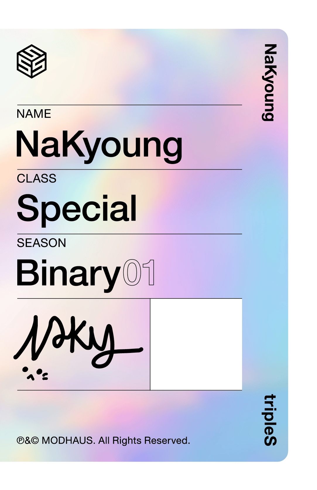 Nakyoung tripleS photocard back side - Double Class Objekt