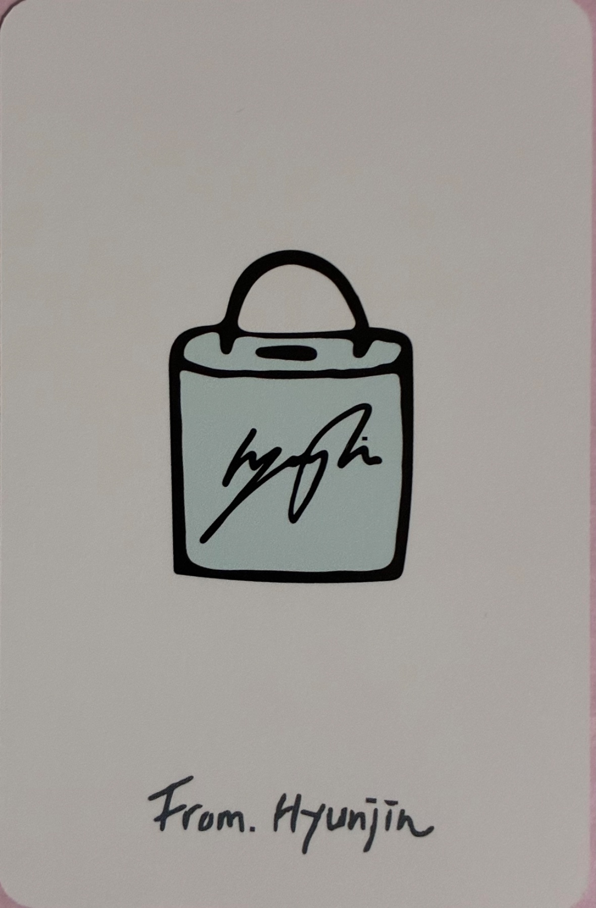 Hyunjin Stray Kids photocard back side - Member MD