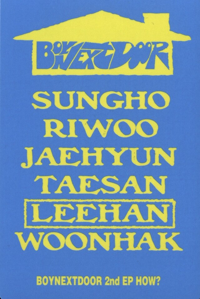 Leehan BOYNEXTDOOR photocard back side - Photocard