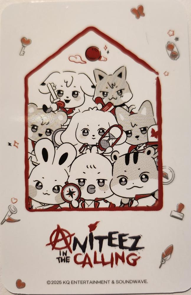 Yeosang ATEEZ photocard back side - PVC Doll Pouch