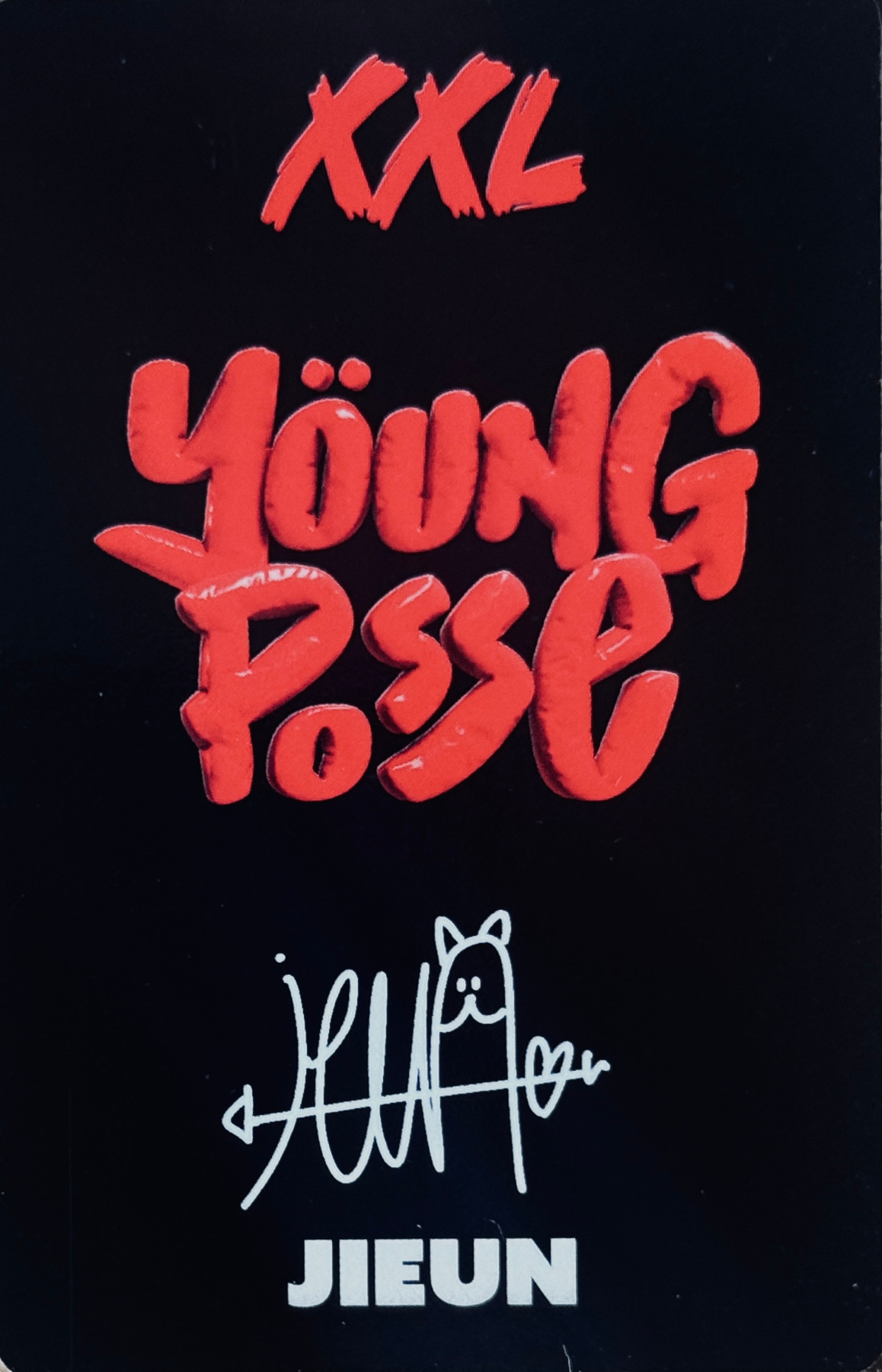 Jieun YOUNG POSSE photocard back side - Photocard