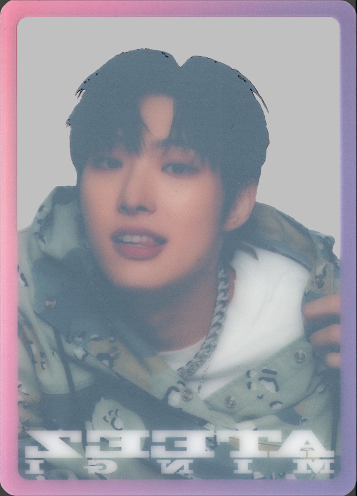 Mingi ATEEZ photocard back side - Clear Card