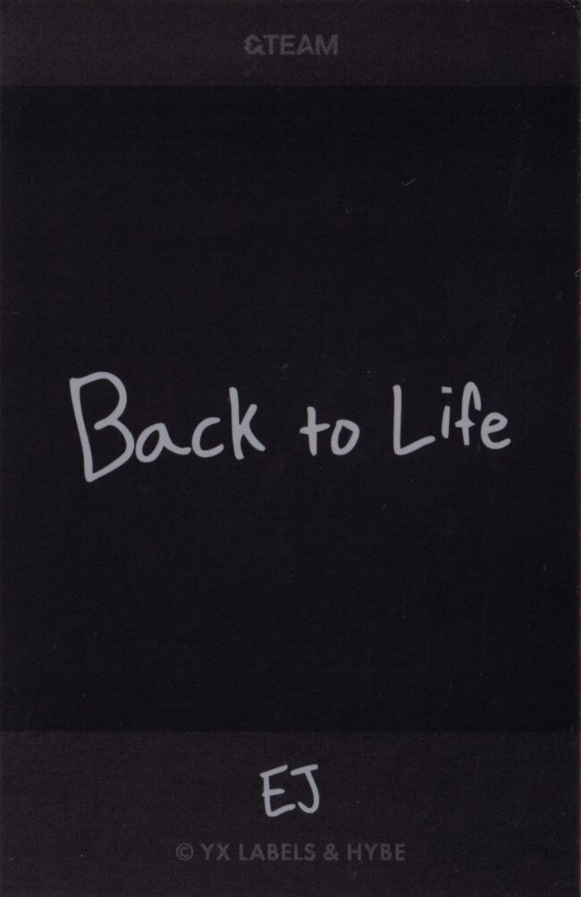 EJ &TEAM photocard back side - Instant Photocard Set