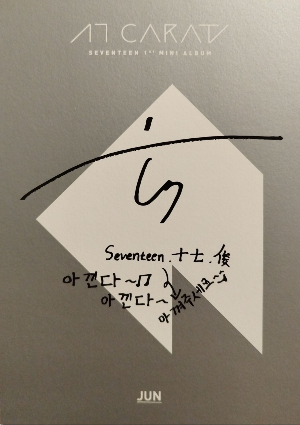 Jun SEVENTEEN photocard back side - Postcard Set