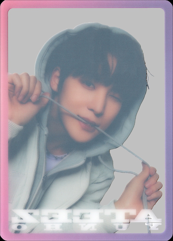 Yunho ATEEZ photocard back side - Clear Card