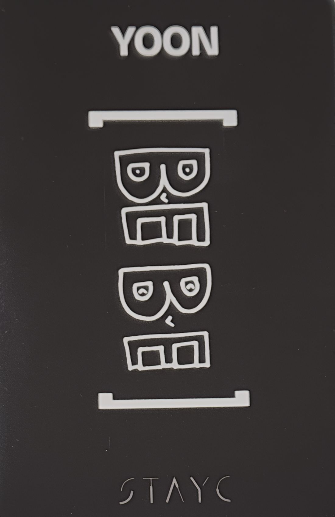 Yoon STAYC photocard back side - Bebe Ver.