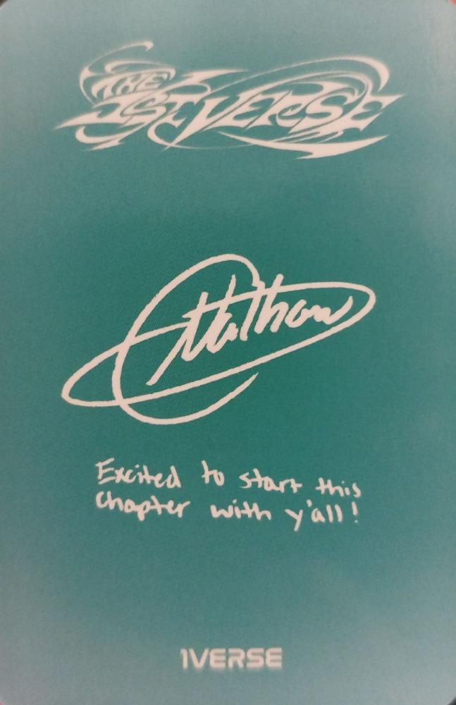 Nathan 1VERSE photocard back side - Benefit