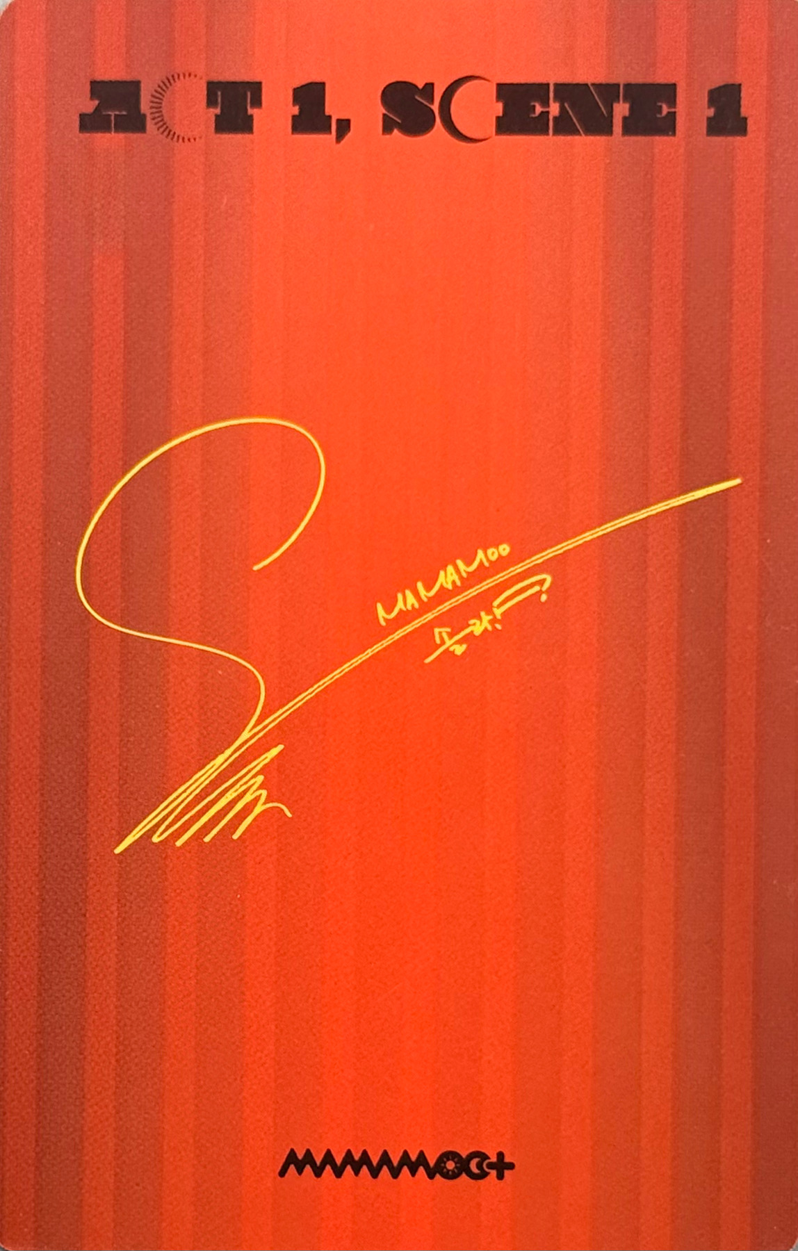 Solar MAMAMOO+ photocard back side - Photocard