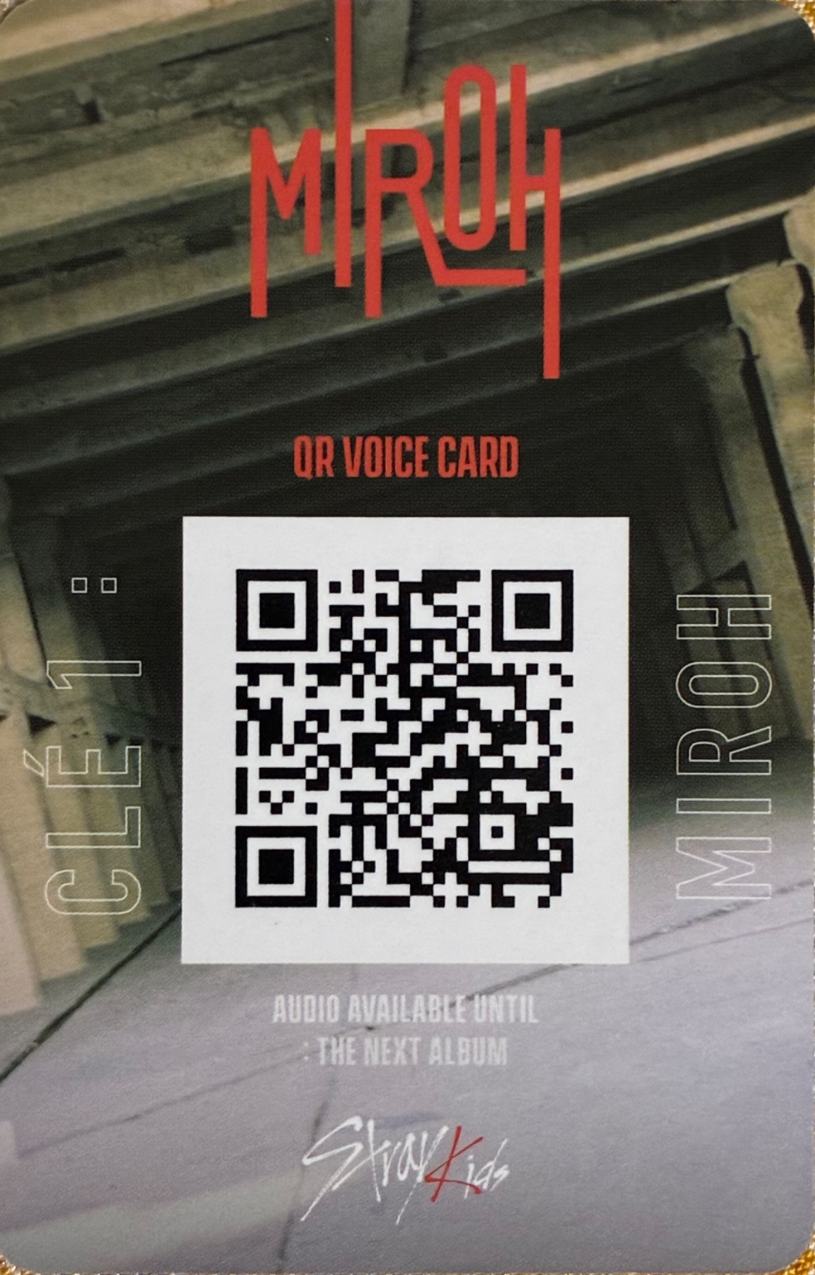Seungmin Stray Kids photocard back side - QR Photocards