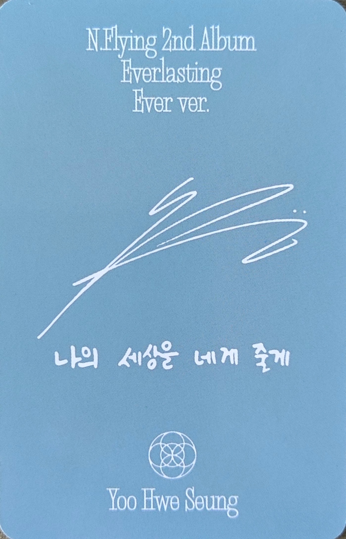 Hweseung N.Flying photocard back side - Selfie Photocard