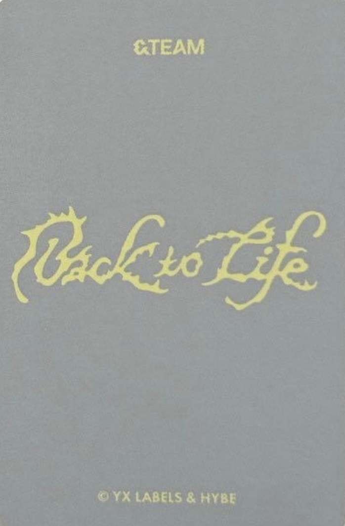 Harua &TEAM photocard back side - ¥6500 Purchase Benefit
