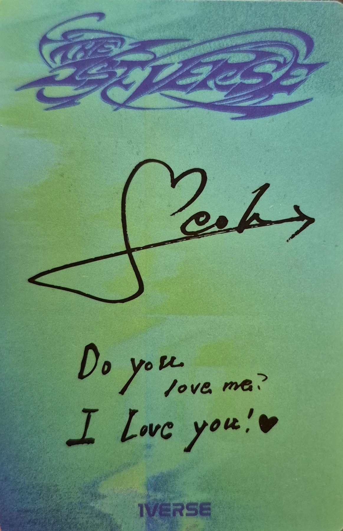 Seok 1VERSE photocard back side - Photocard