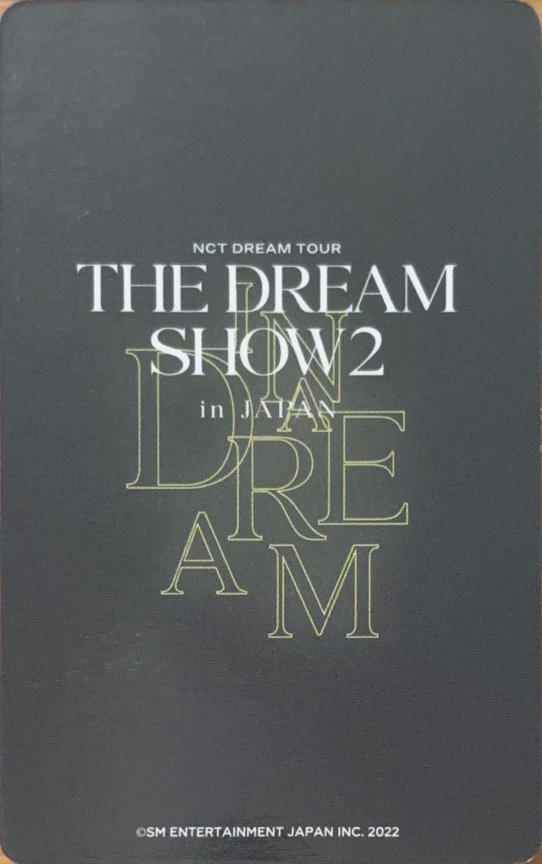 Jisung NCT DREAM photocard back side - Sleeve Random Photocard (Japan)