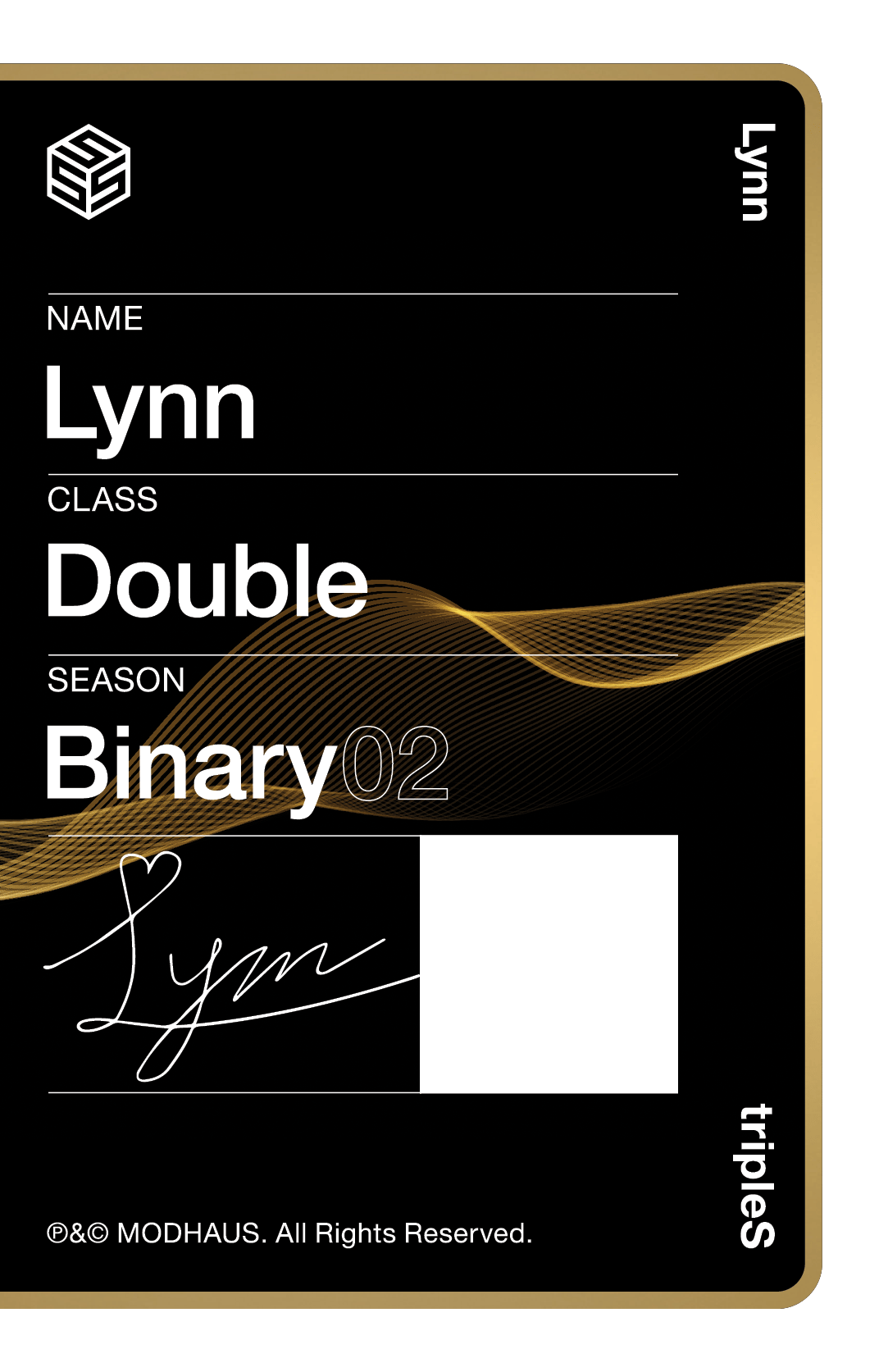 Lynn tripleS photocard back side - Double Class Objekt