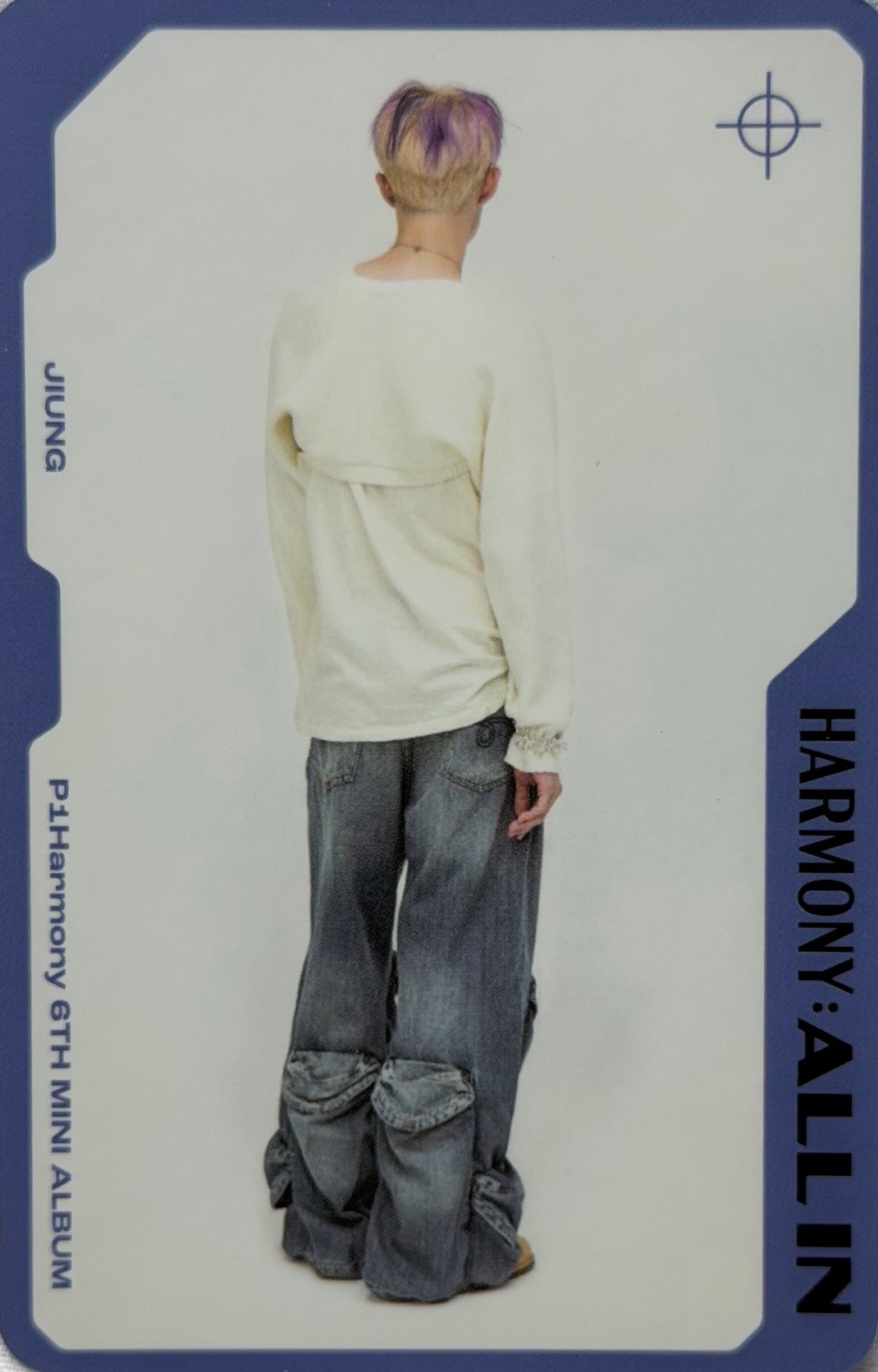 Jiung P1Harmony photocard back side - Special Photocard