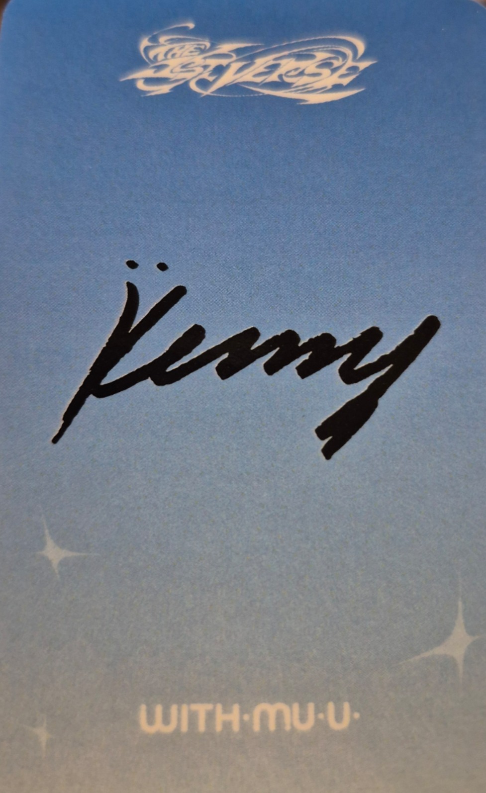 Kenny 1VERSE photocard back side - Showcase Event