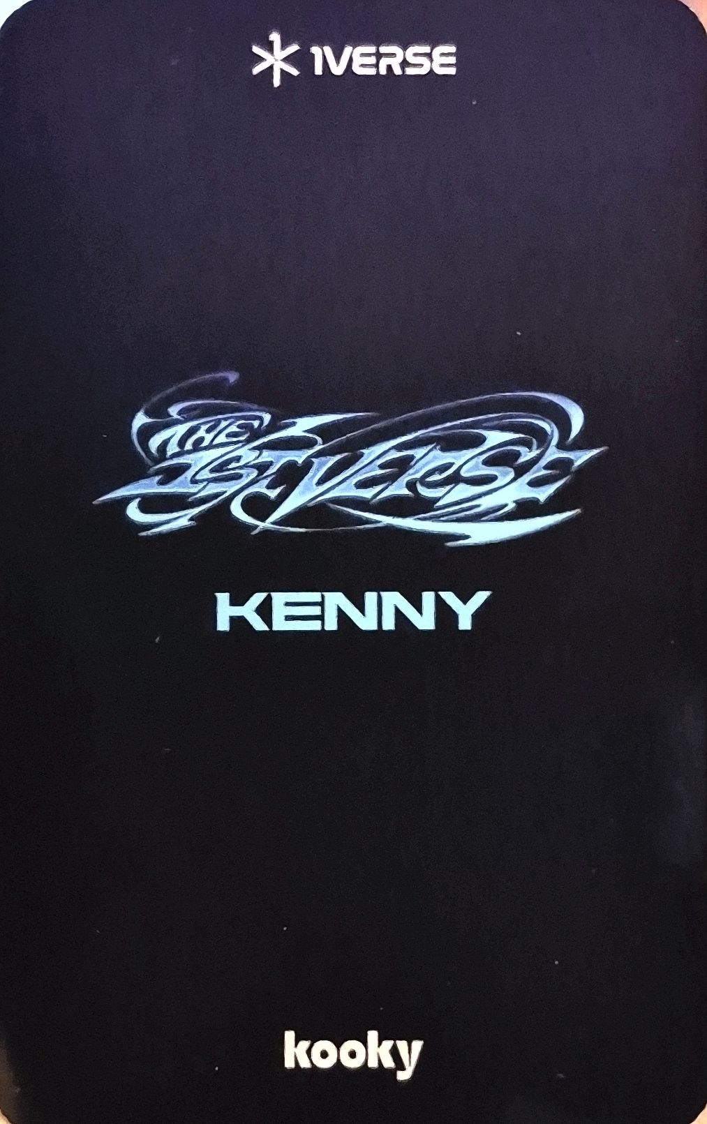Kenny 1VERSE photocard back side - Washington Benefit