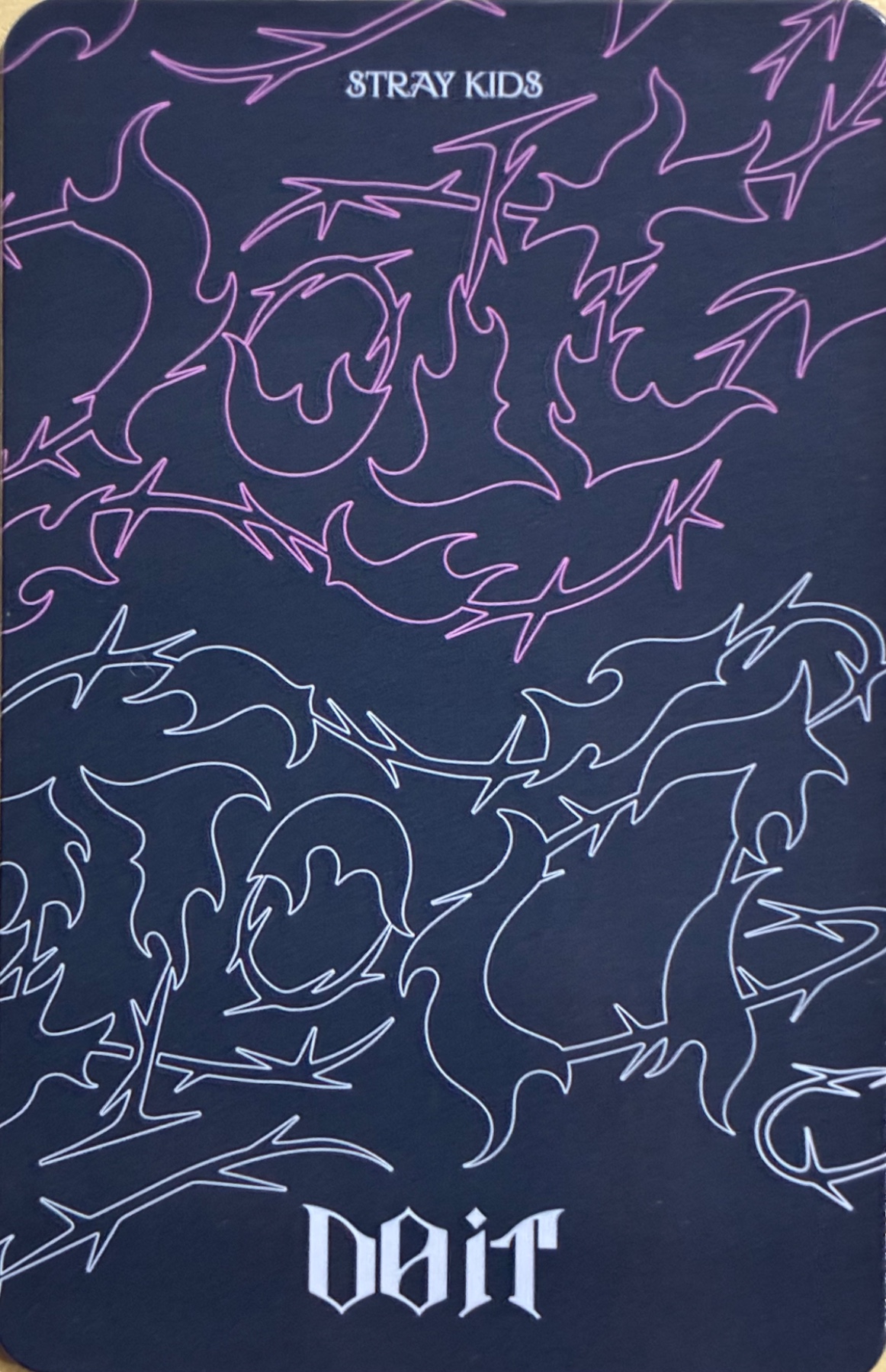 Lee Know Stray Kids photocard back side - Lenticular Photocard