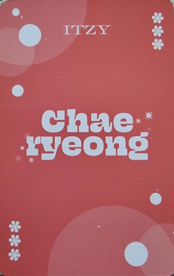 Chaeryeong ITZY photocard back side - Set Benefit
