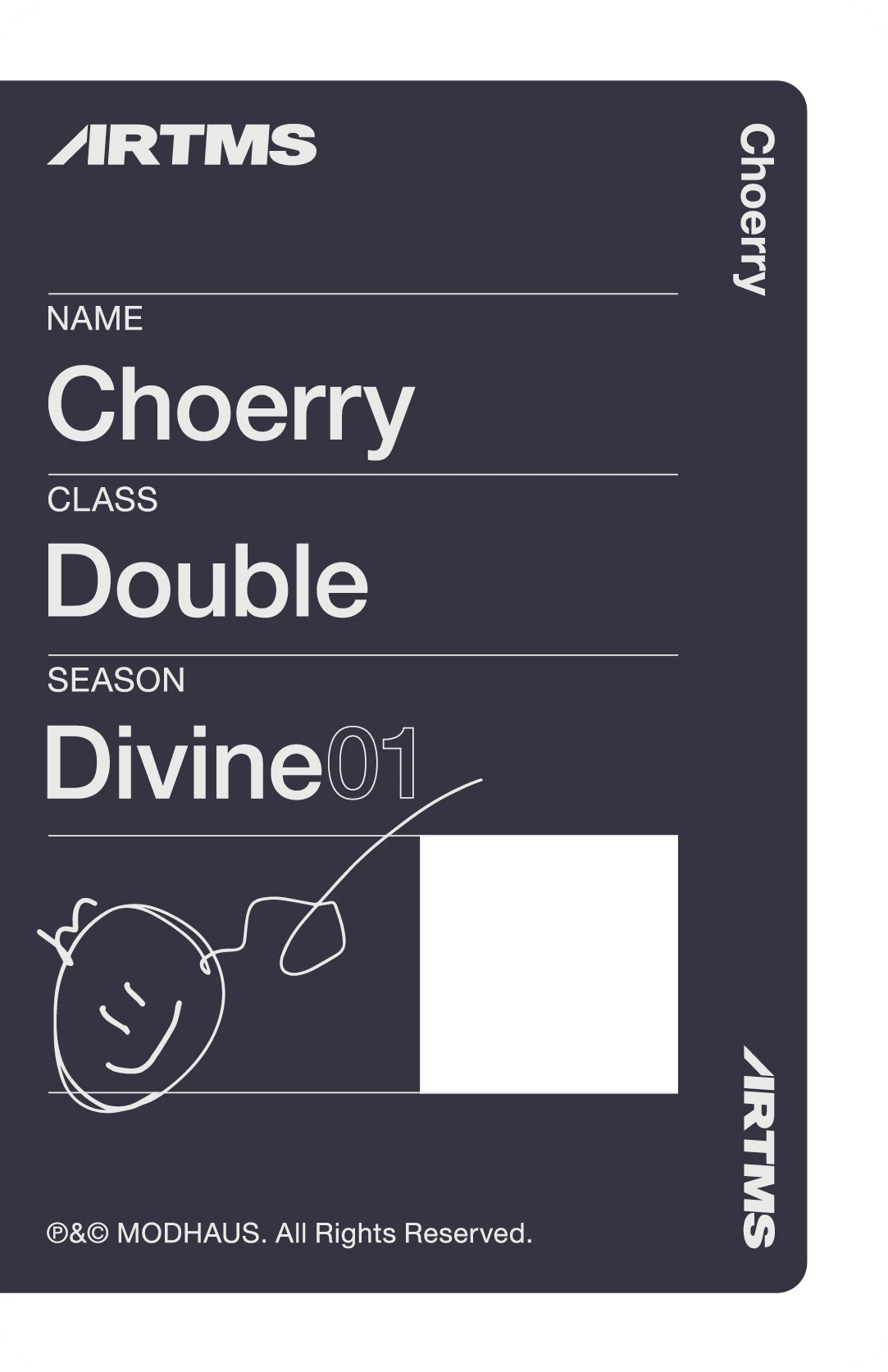 Choerry ARTMS photocard back side - Showcase Objekt Pack
