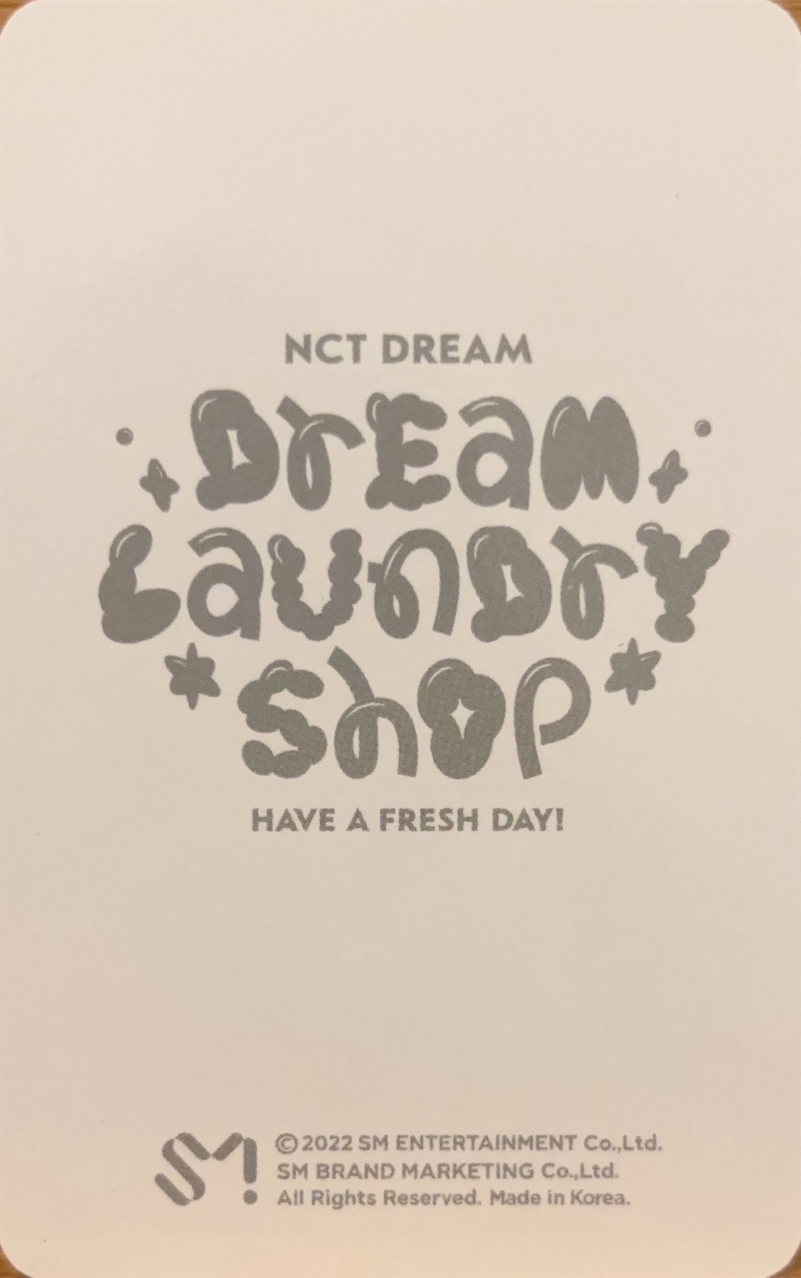 Jisung NCT DREAM photocard back side - Random Laundry Pack