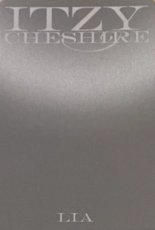 LIA ITZY photocard back side - Lenticular Photocard