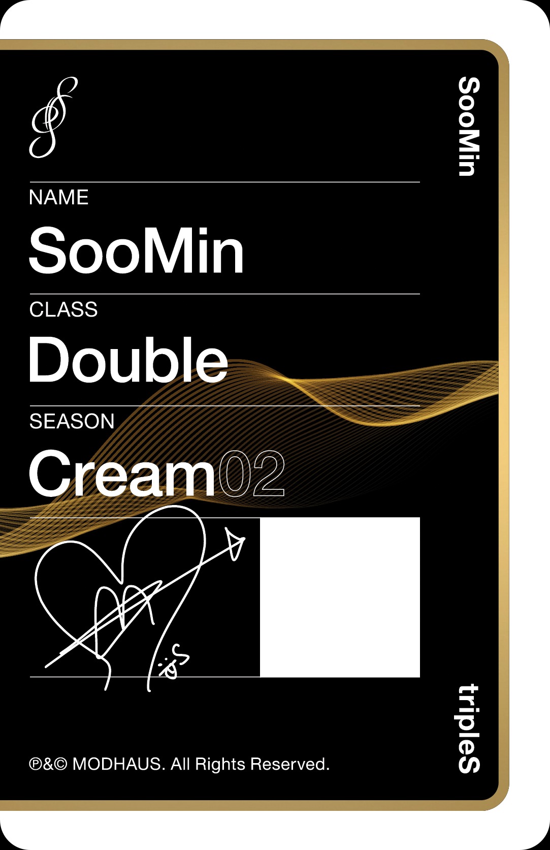 Soomin tripleS photocard back side - Double Class Objekt