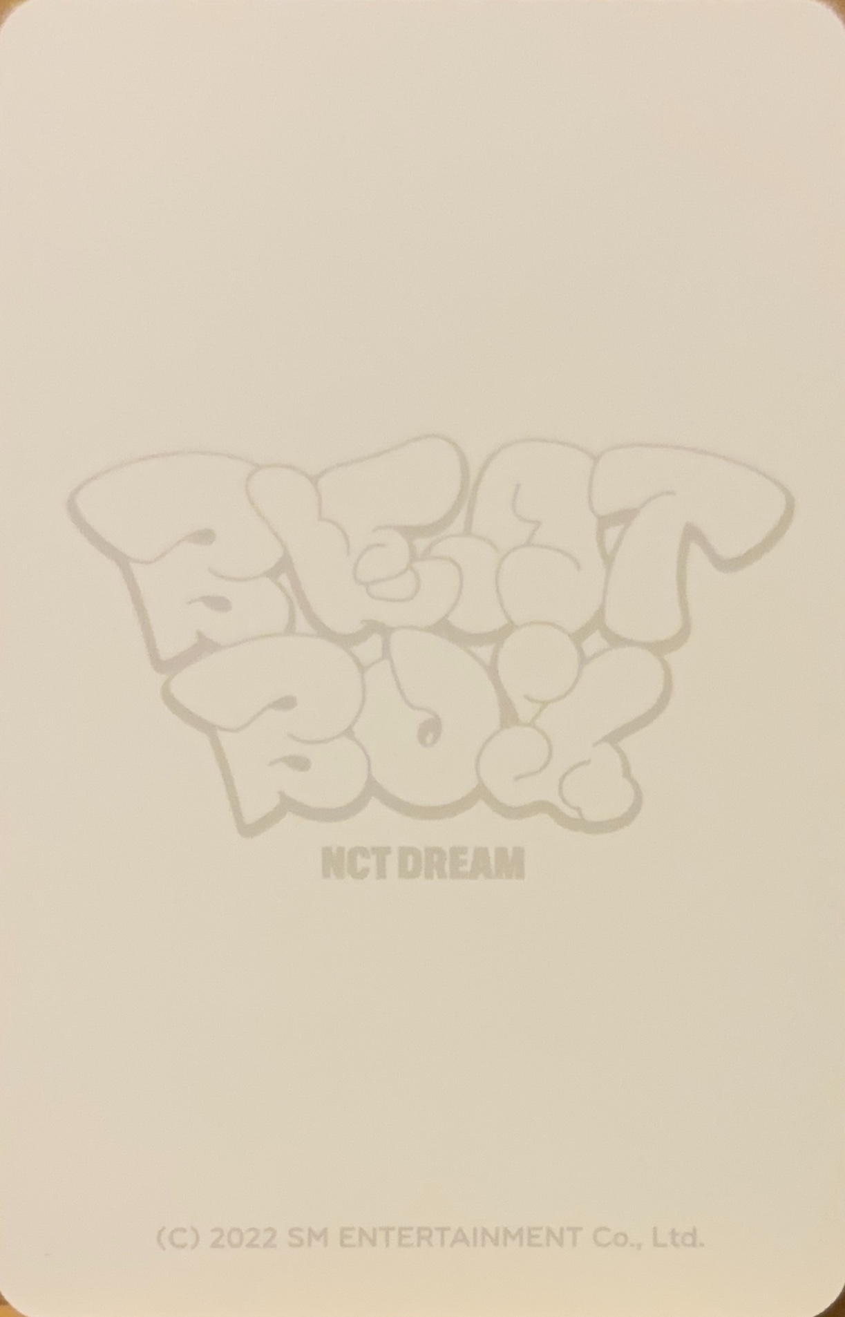 Jisung NCT DREAM photocard back side - Postcard & Hologram Photocard