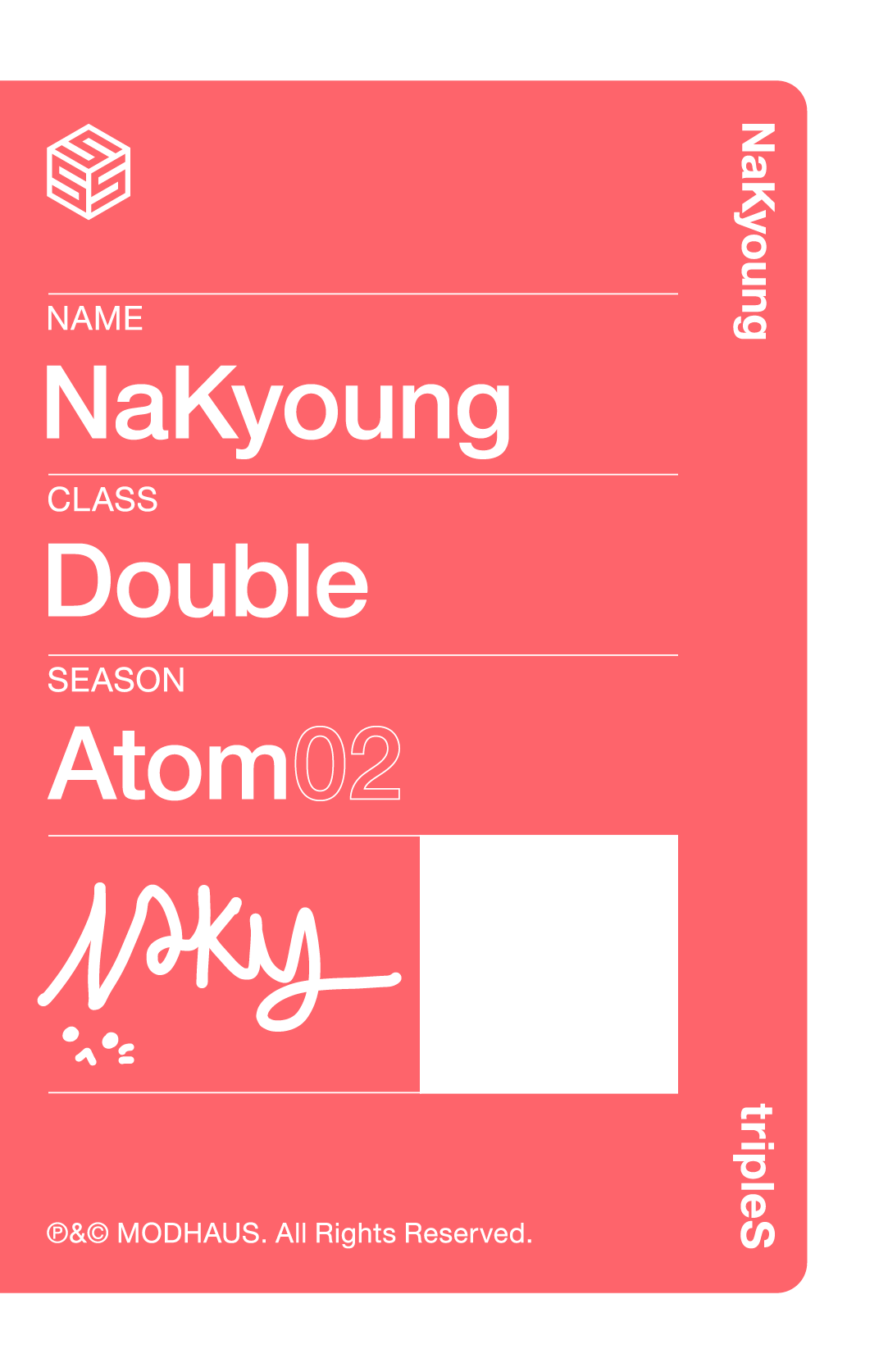 Nakyoung tripleS photocard back side - Showcase Objekt Pack
